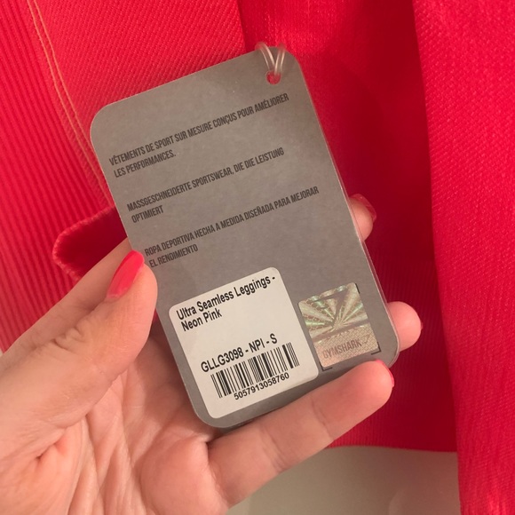 Gymshark ultra seamless leggings size small new with tags neon pink - Picture 3 of 3